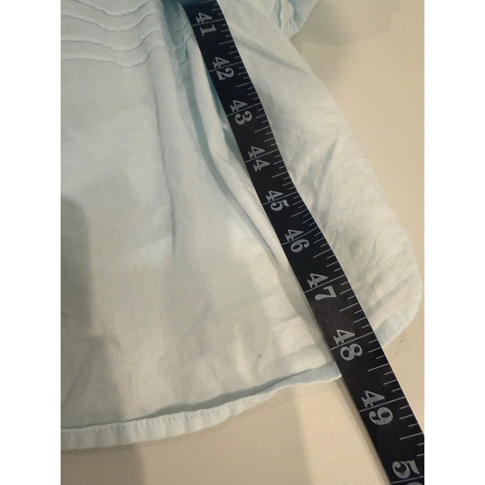 Eileen West Blue Cotton Embroidered Mesh Sleeve Lawn Nightgown Victorian Style M - Picture 12 of 14